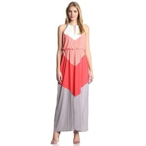 Vince Camuto Colorblock Chevron Maxi Dress